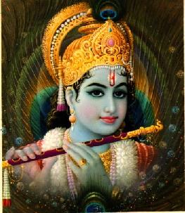 krishna joven y su flauta