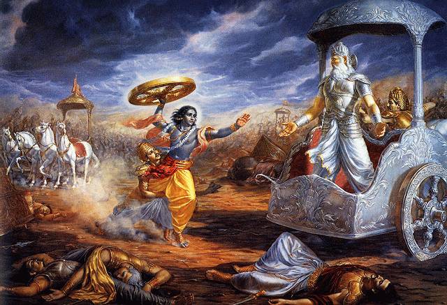 Krishna combatiendo a un maestro